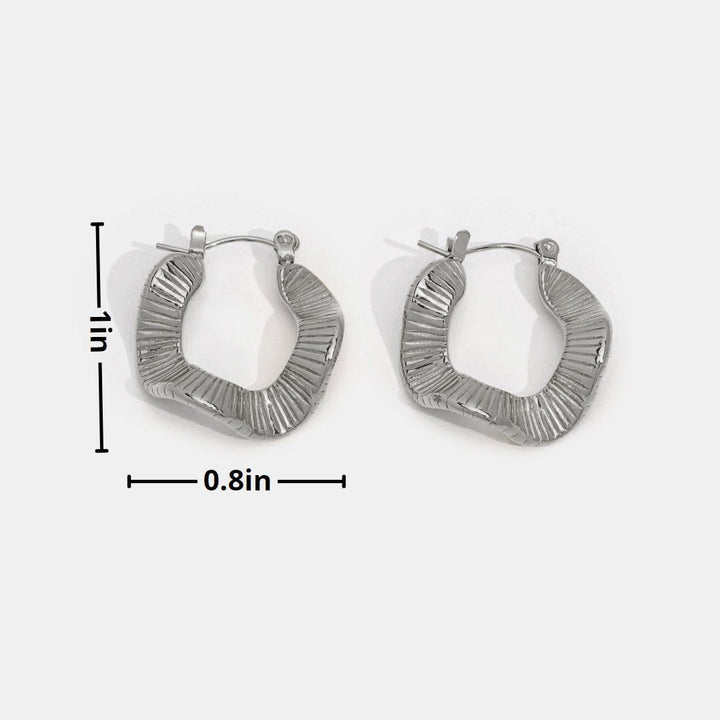 Pendientes geométricos plateados