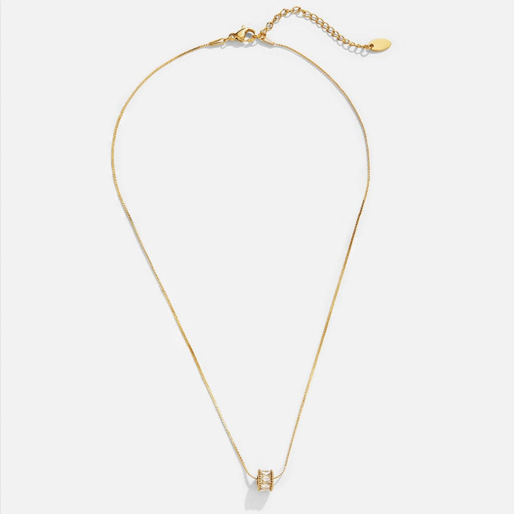 Collar Gigi de cristal chapado en oro de 18K