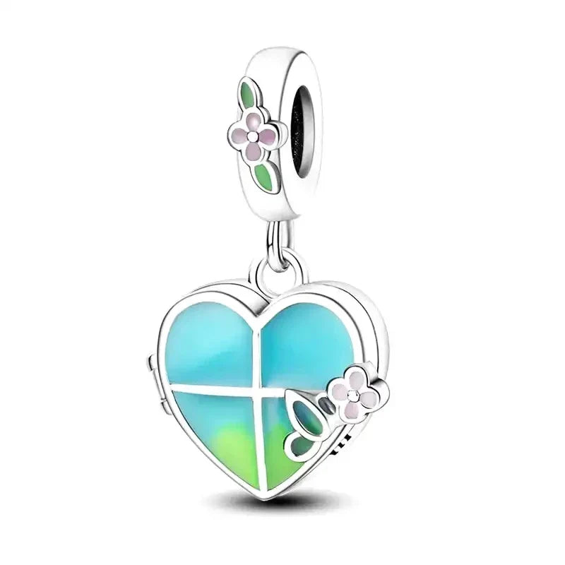 Colgante de cristal en forma de corazón