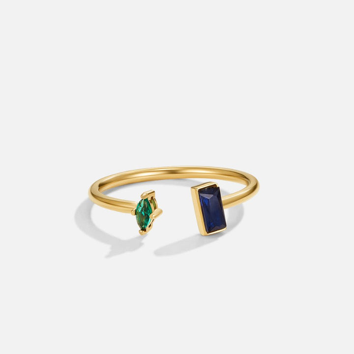 Anillo dorado amor cristal