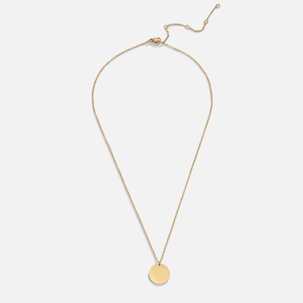 Collar con medallón dorado