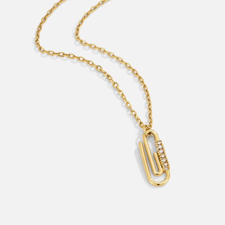 Collar con colgante de cristal dorado
