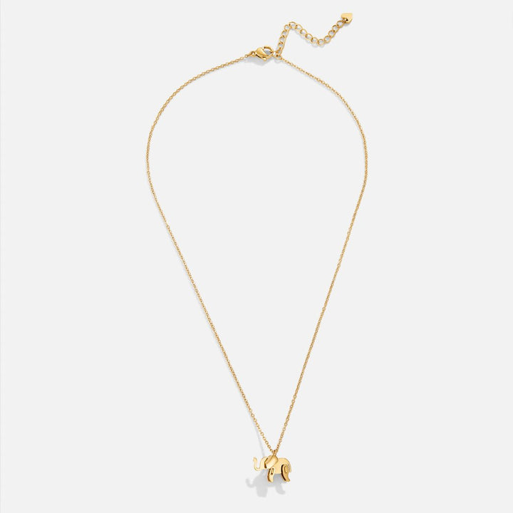 Collar dorado con colgante de elefante