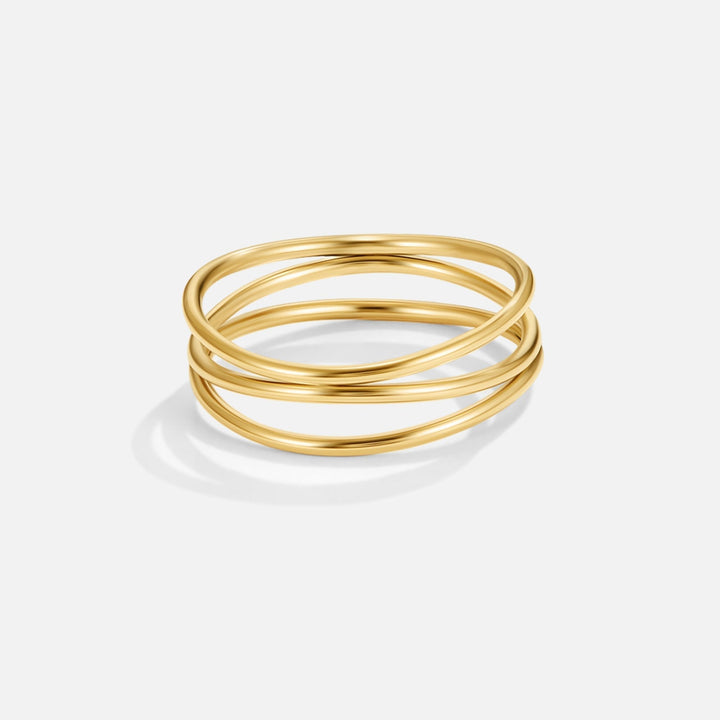 Anillo dorado infinito