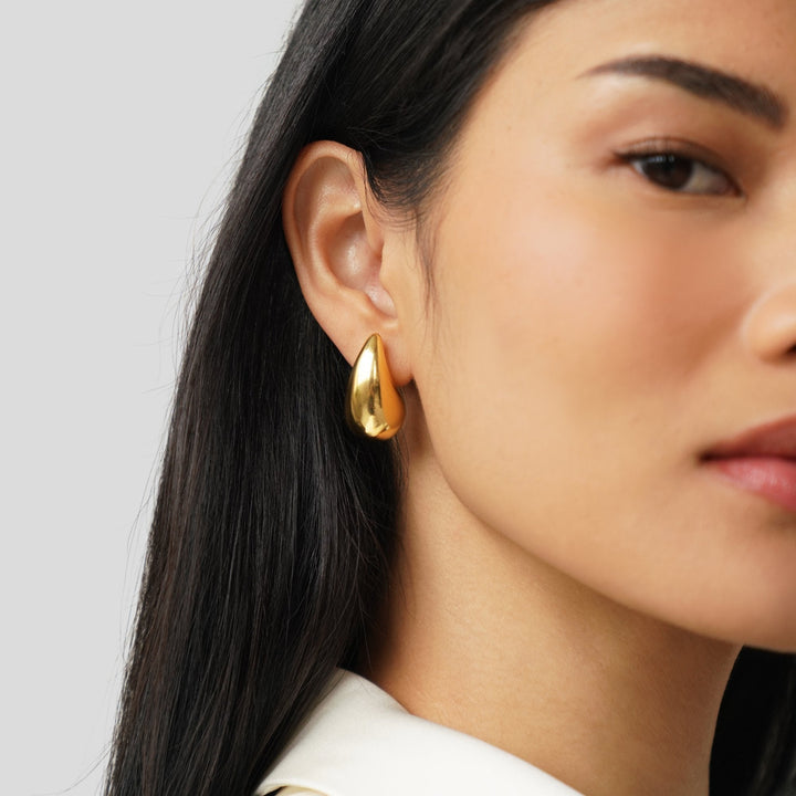 Pendientes gota dorados Amara