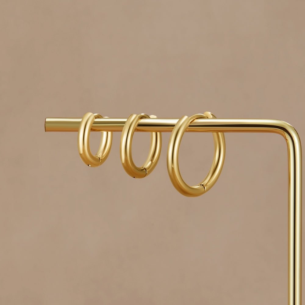 Set Trio de Mini Anillos Dorados