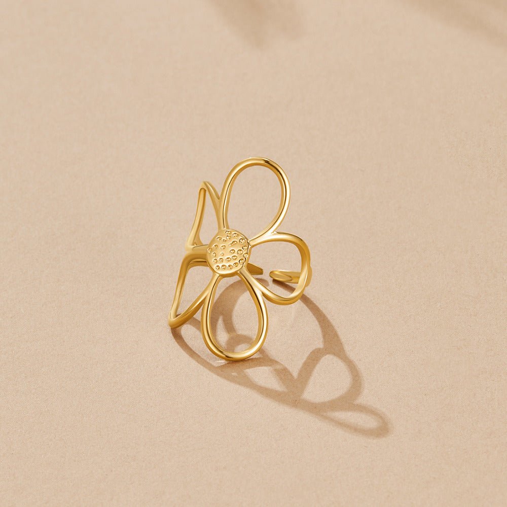 Anillo dorado marguerite