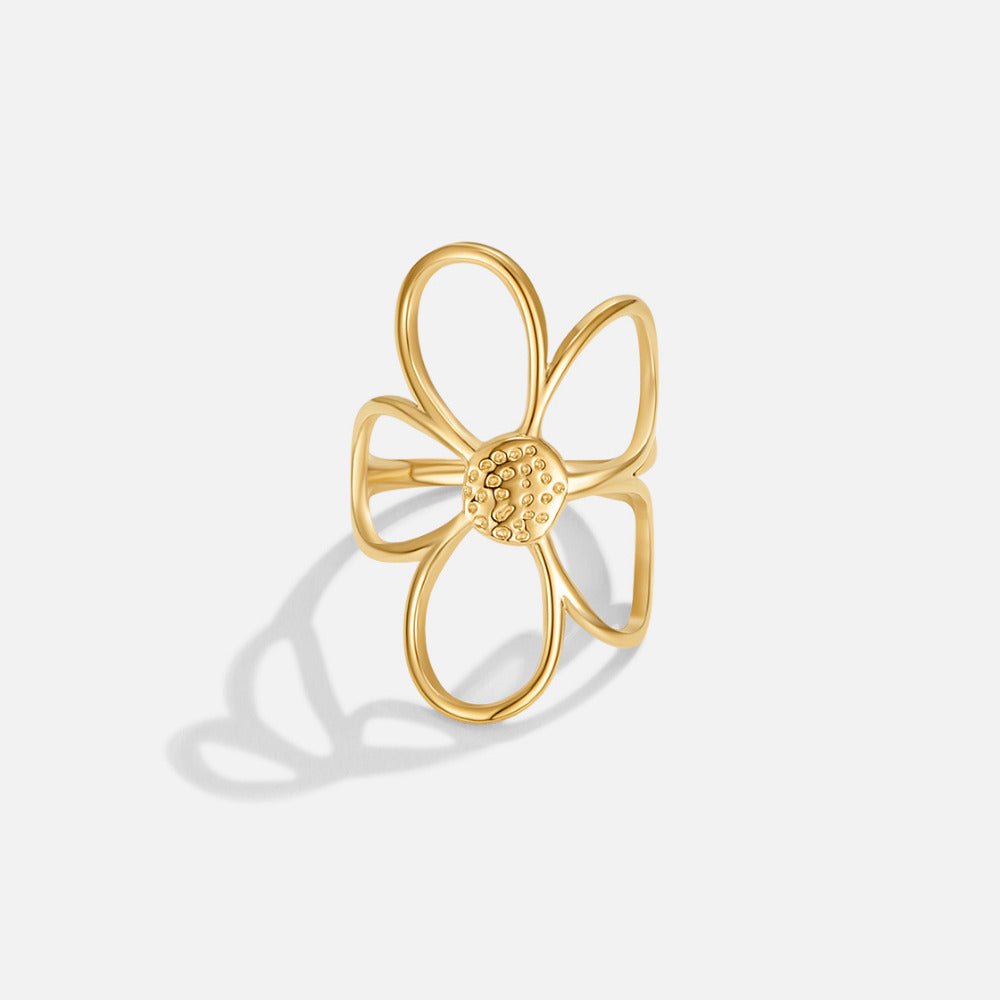 Anillo dorado marguerite