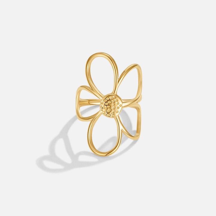 Anillo dorado marguerite