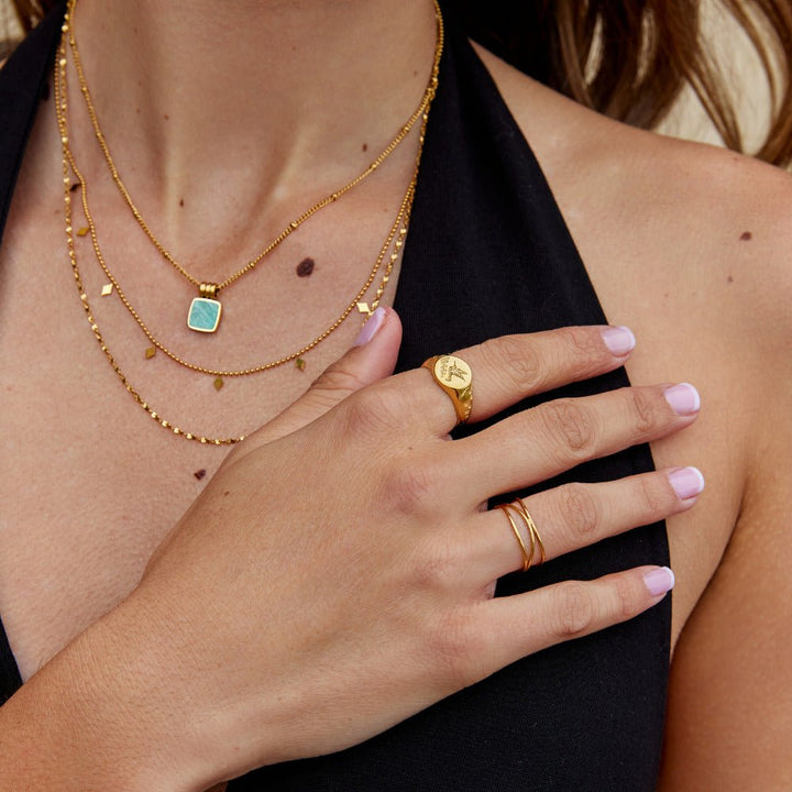 Anillo dorado colibri