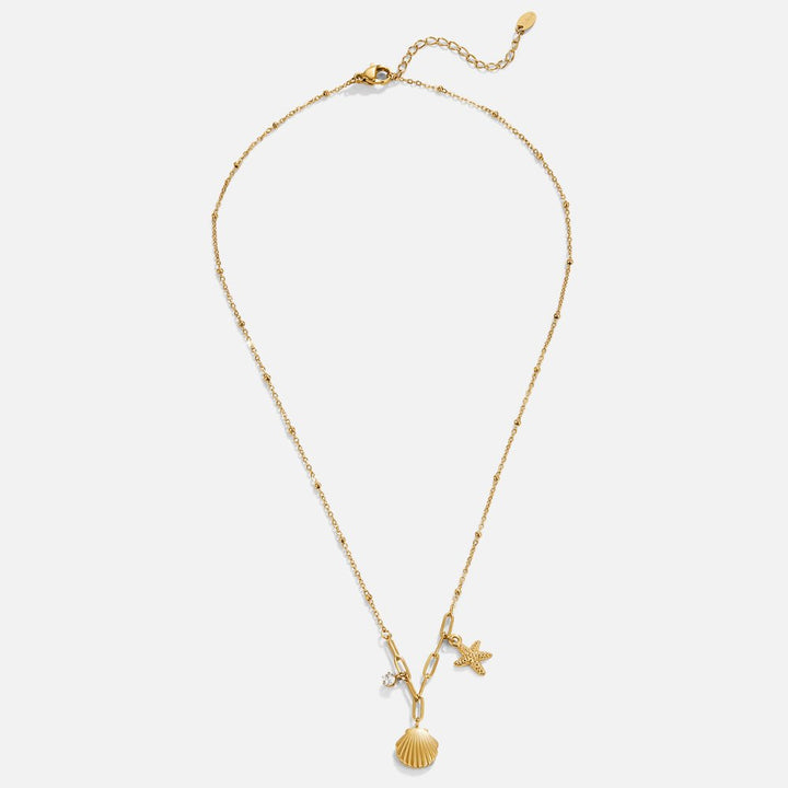 Collar dorado Concha y Estrella de Mar