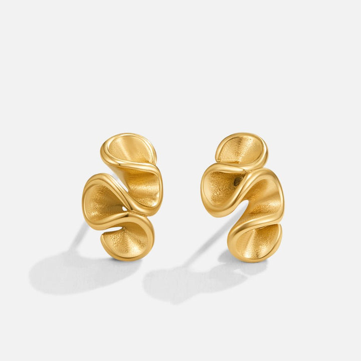 Pendientes spirales dorados