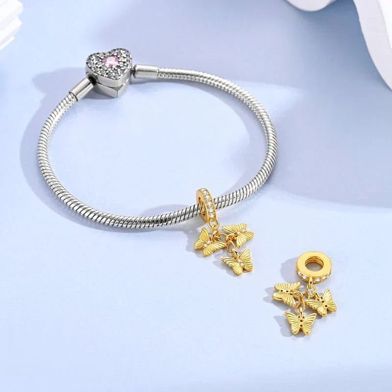 Colgante de oro mariposa