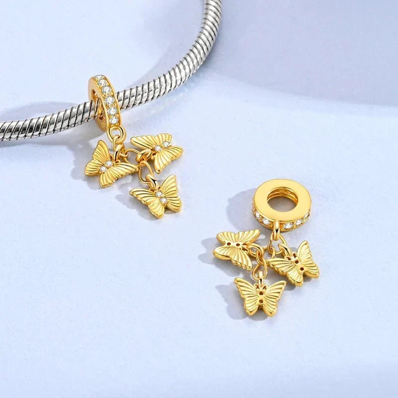 Colgante de oro mariposa