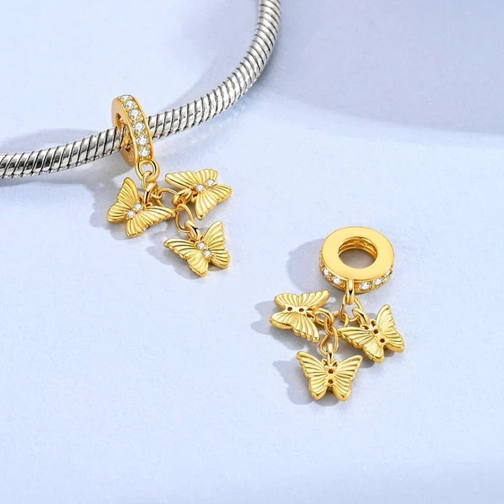 Colgante de oro mariposa