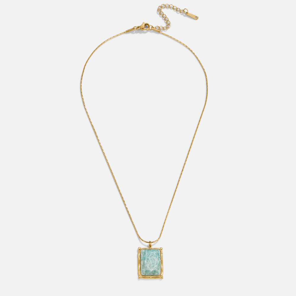 Collar con colgante de amazonita verde