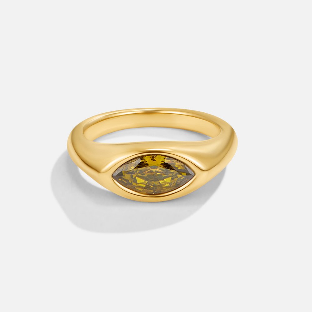 Anillo verde Arizona cristal
