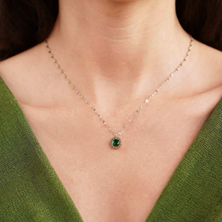 Collar Athena Verde de cristal