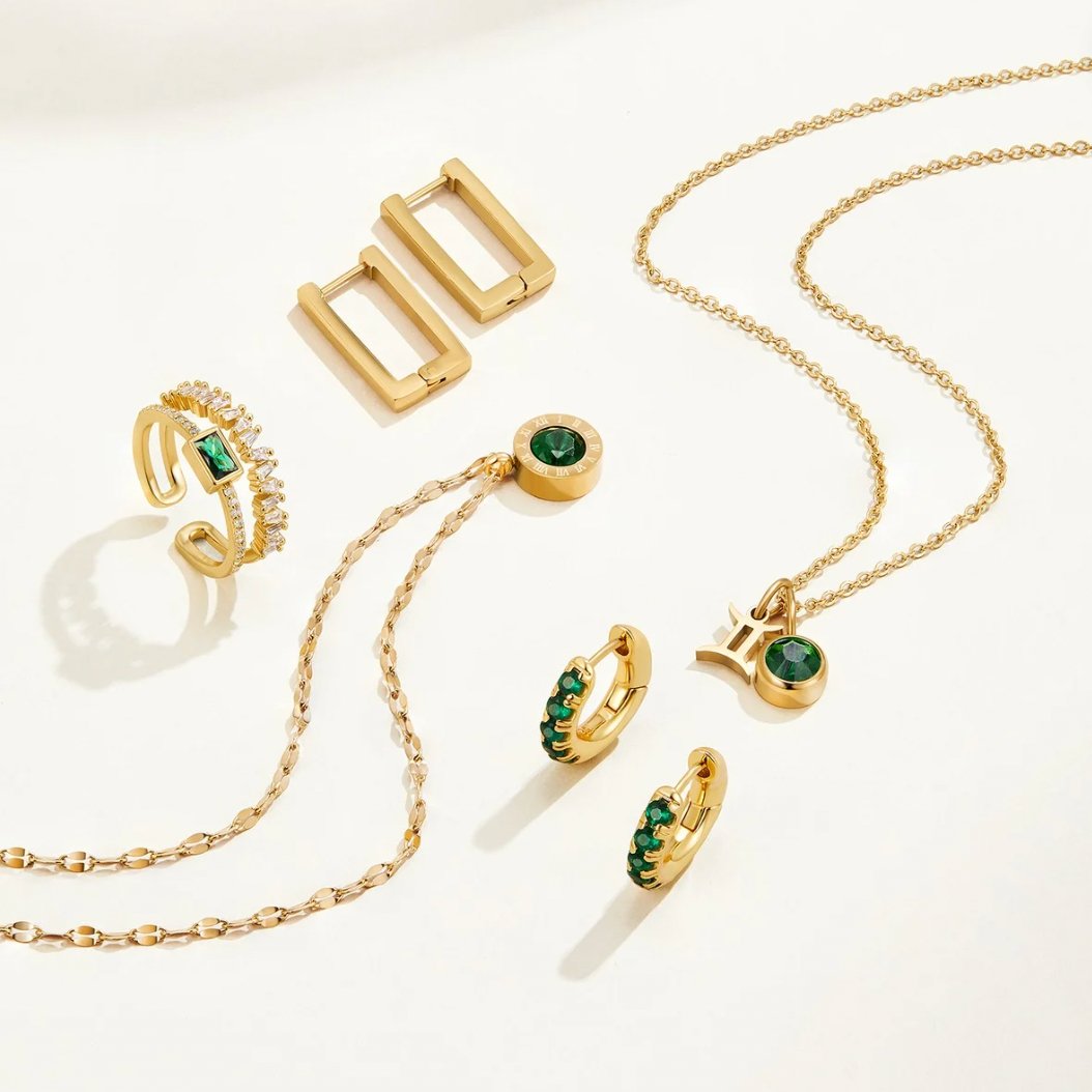 Collar Athena Verde de cristal