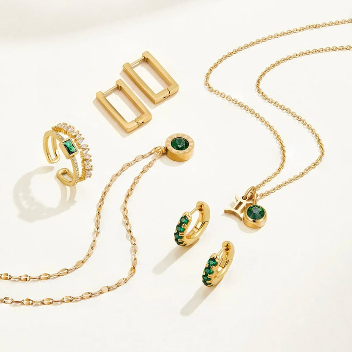 Collar Athena Verde de cristal