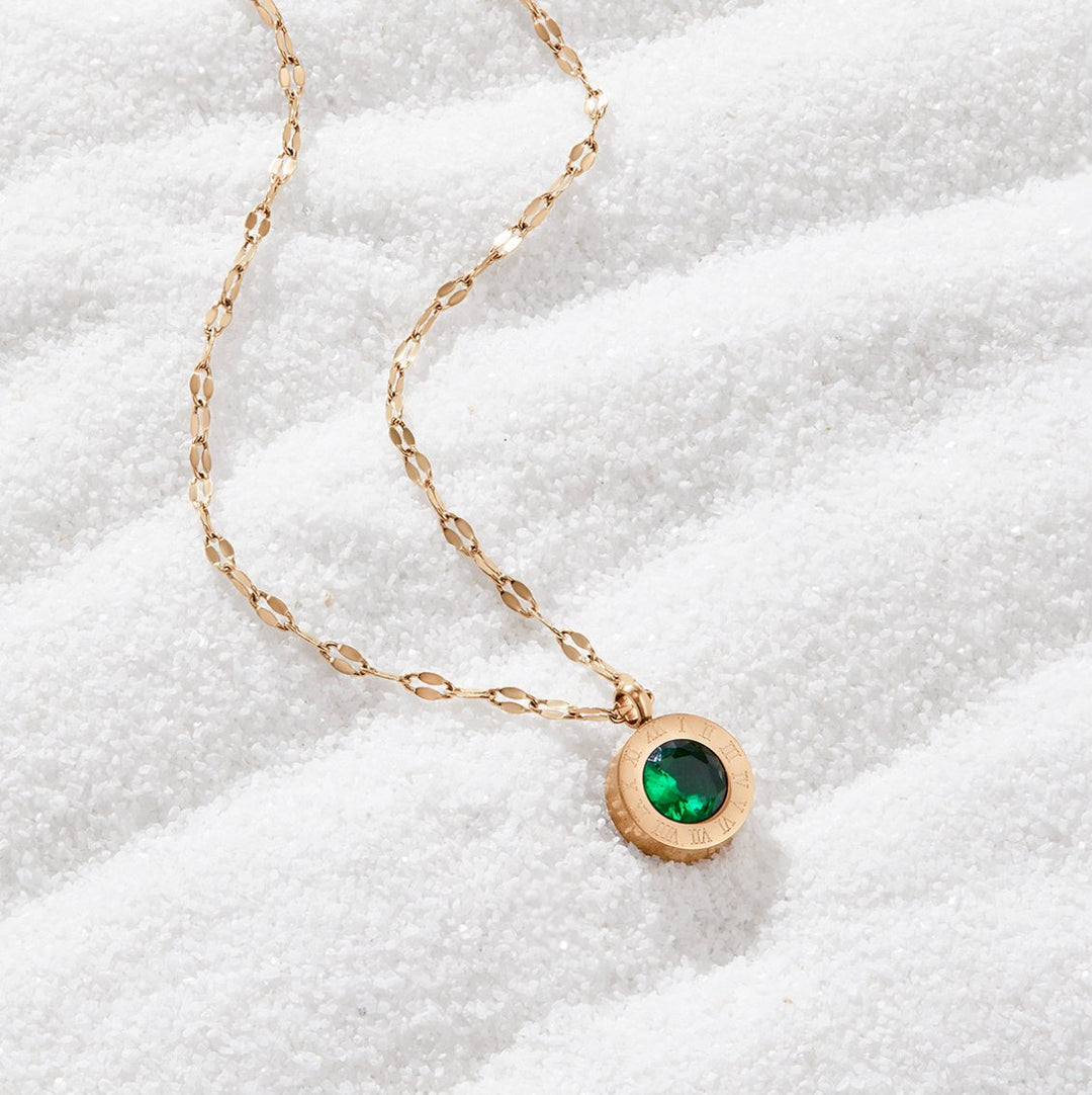 Collar Athena Verde de cristal