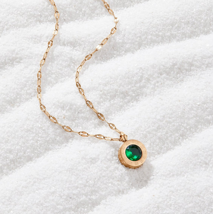 Collar Athena Verde de cristal