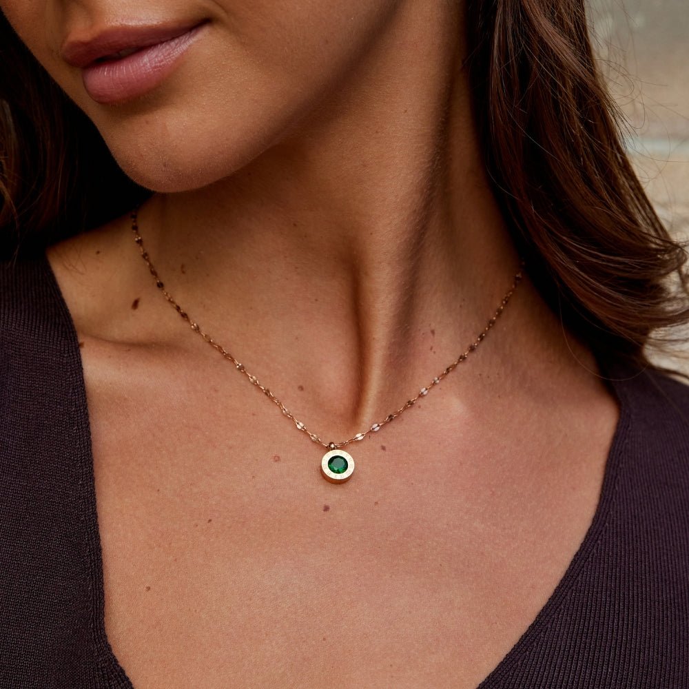 Collar Athena Verde de cristal
