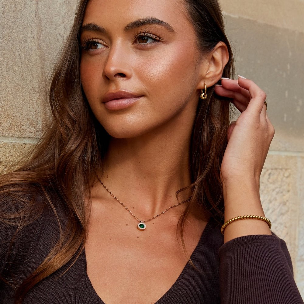 Collar Athena Verde de cristal