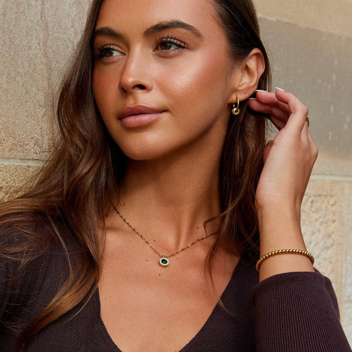 Collar Athena Verde de cristal