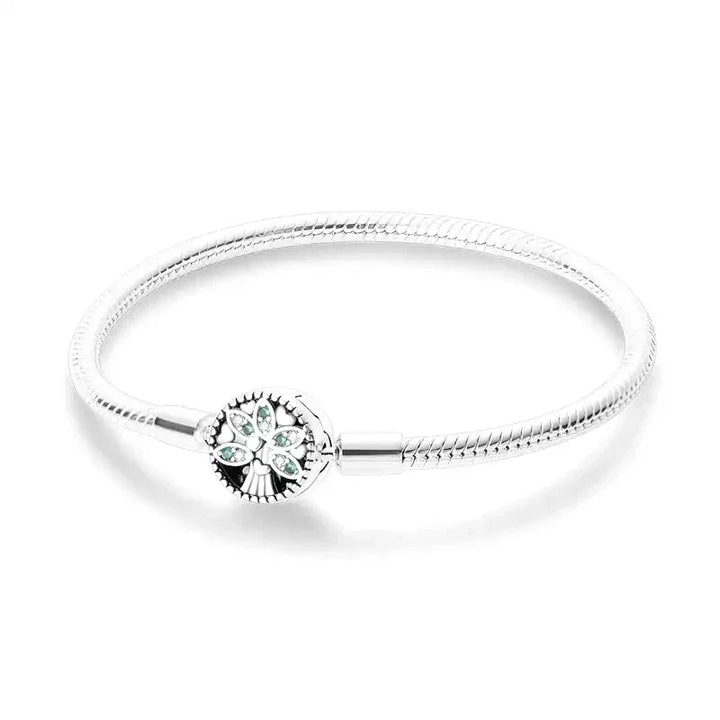 Pulsera verde con encantos mágicos del Árbol de la Vida
