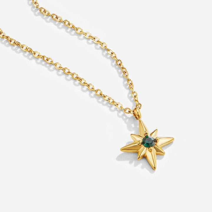 Collar Guiding Star con cristal esmeralda