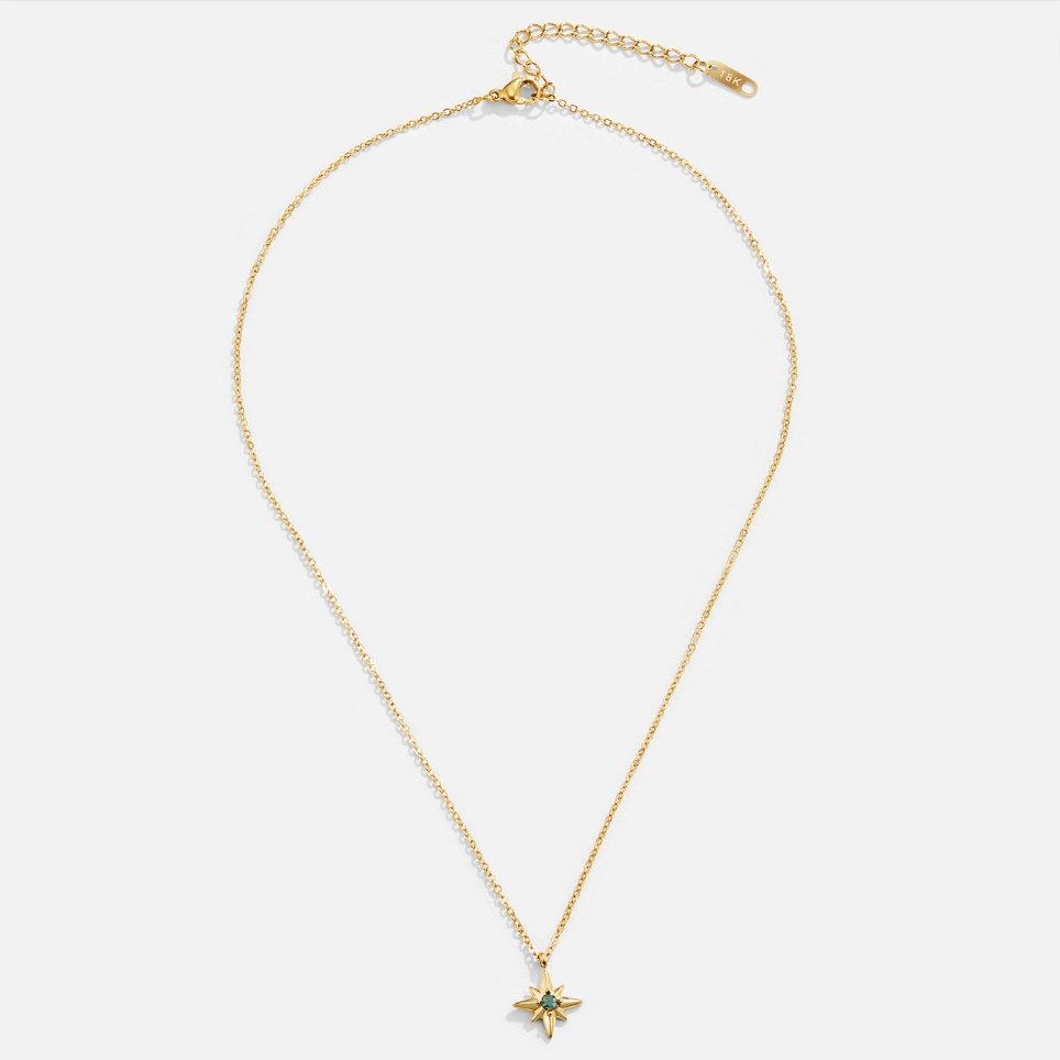 Collar Guiding Star con cristal esmeralda