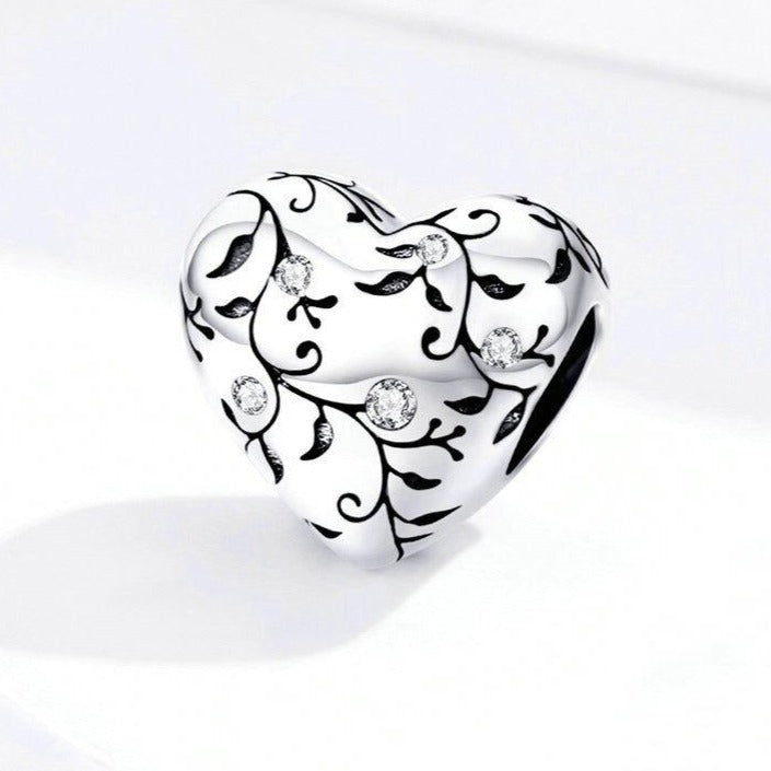 Corazón con flores
