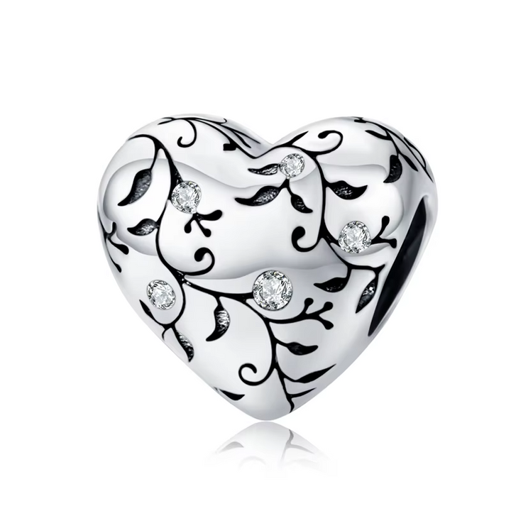 Corazón con flores
