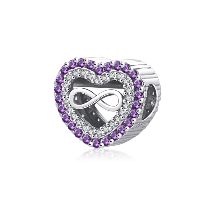 Colgante de corazón con infinito