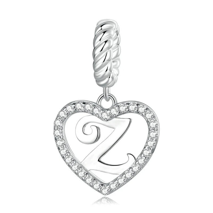 Colgante con la letra Z en forma de corazón