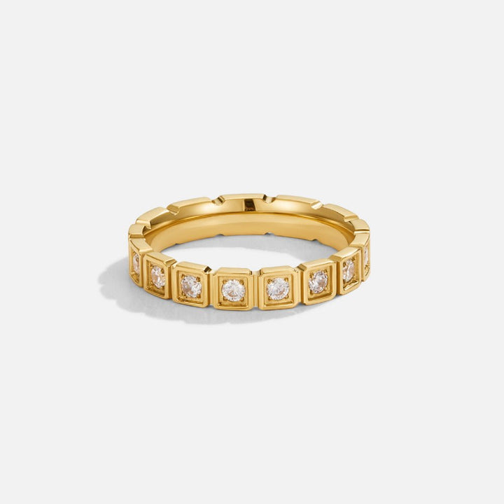 Anillo Hera dorado cristal