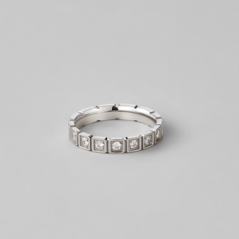 Anillo Hera plateado cristal