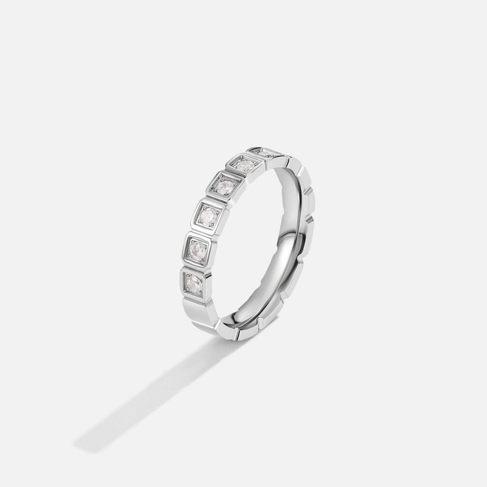 Anillo Hera plateado cristal