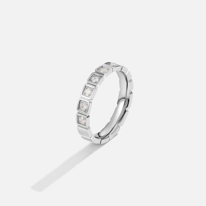 Anillo Hera plateado cristal