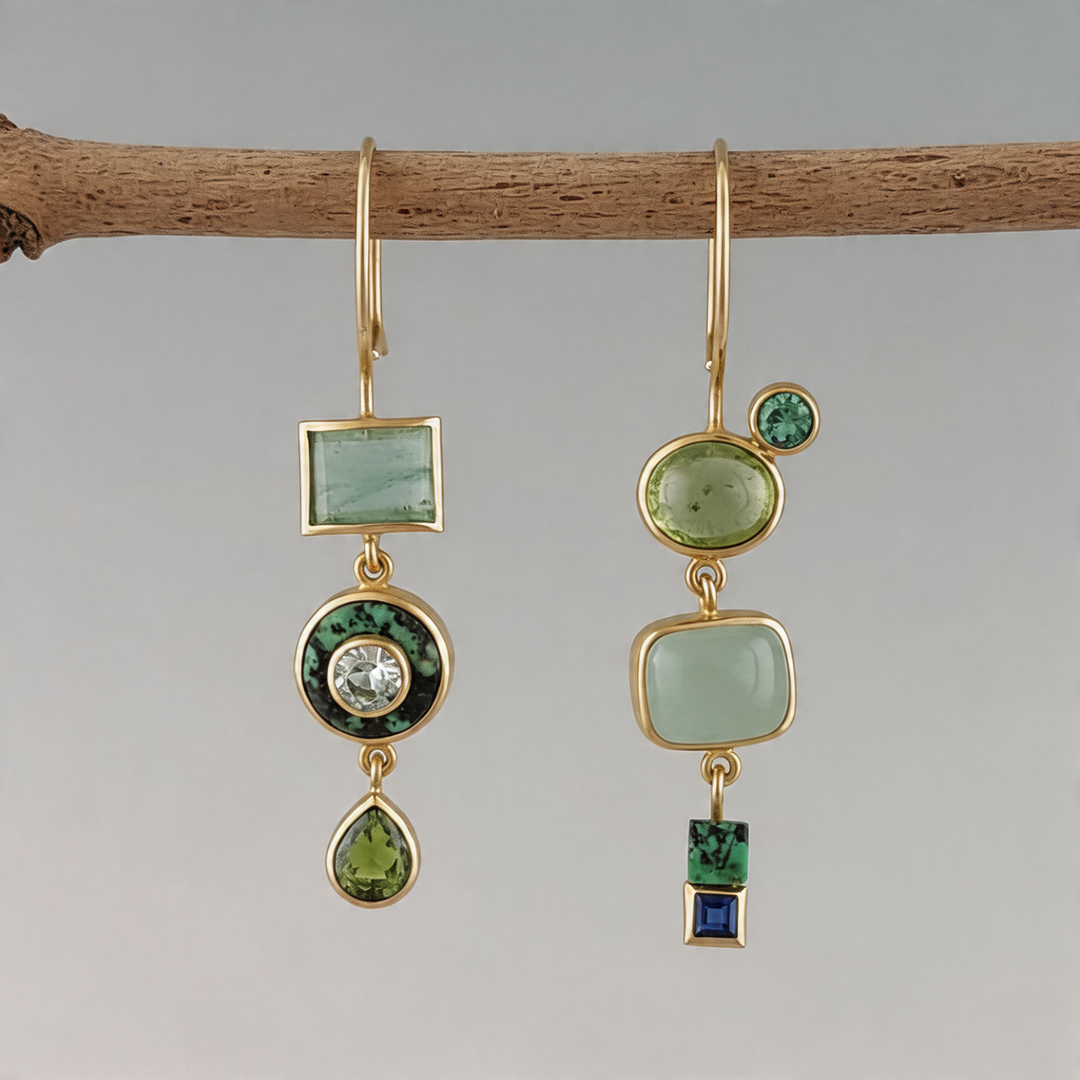 Pendientes vintage verdes