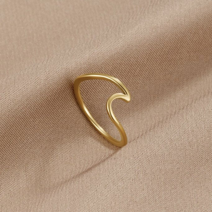 Anillo Imari dorado ondulado