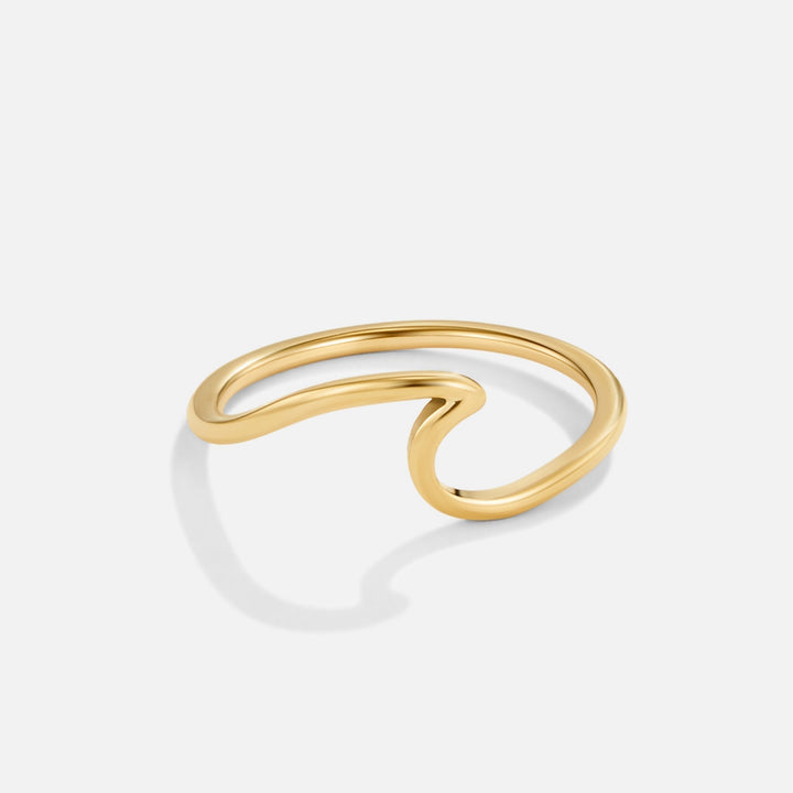 Anillo Imari dorado ondulado