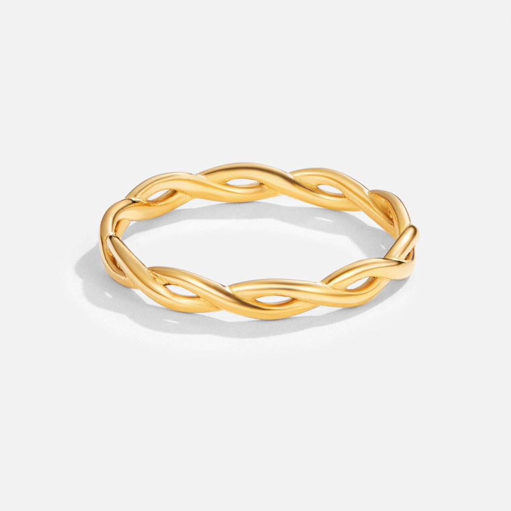 Anillo infinito 18K dorado tournante