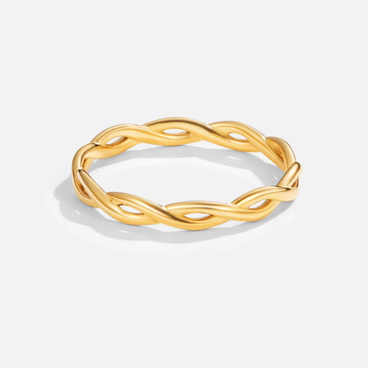 Anillo infinito 18K dorado tournante