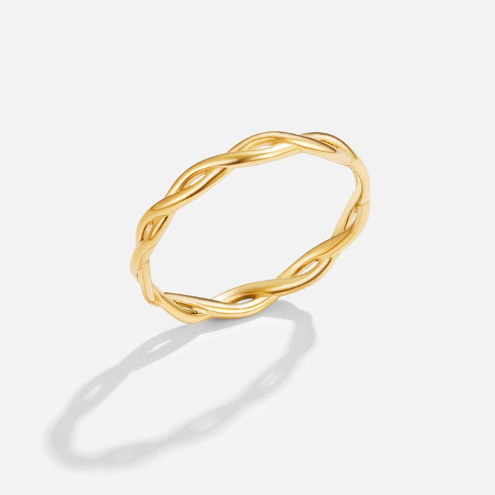 Anillo infinito 18K dorado tournante