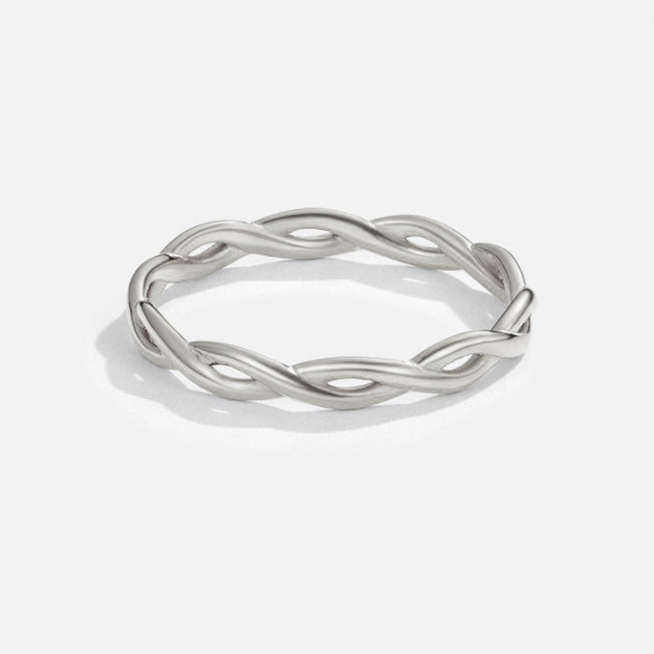 Anillo infinito 18K plateado