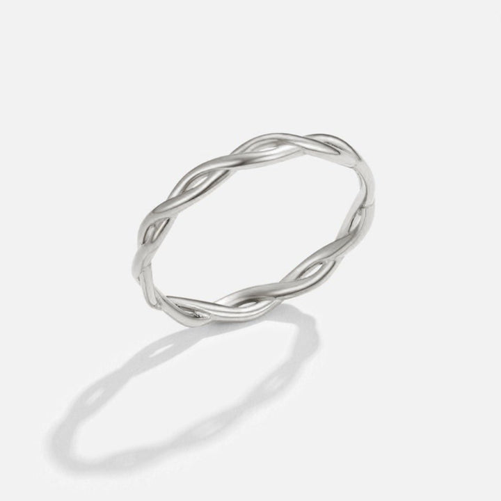 Anillo infinito 18K plateado