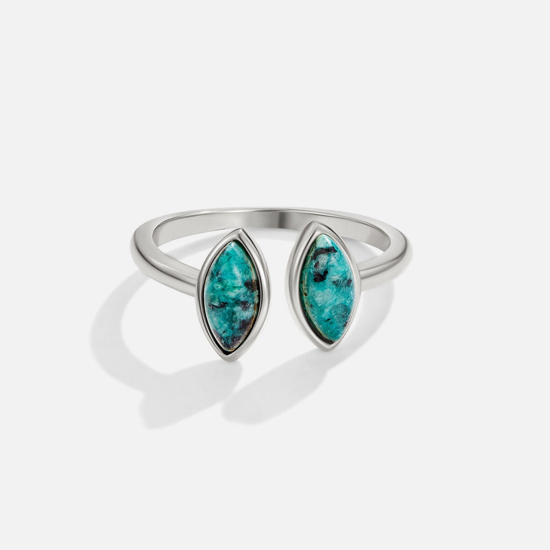 Anillo plateado jade verde
