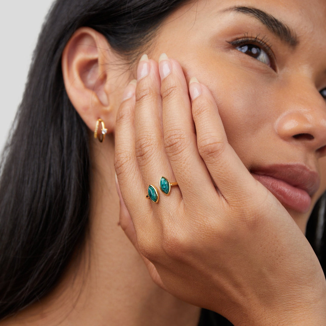 Anillo verde jade